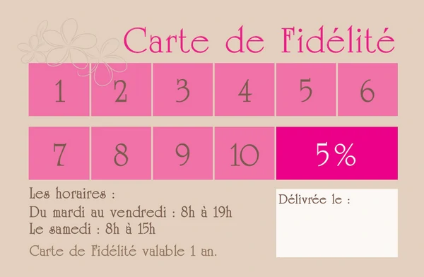 Carte de fidélité